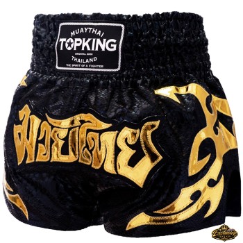 TKB TopKing Special Black Muay Thai Boxing Shorts Free Shipping