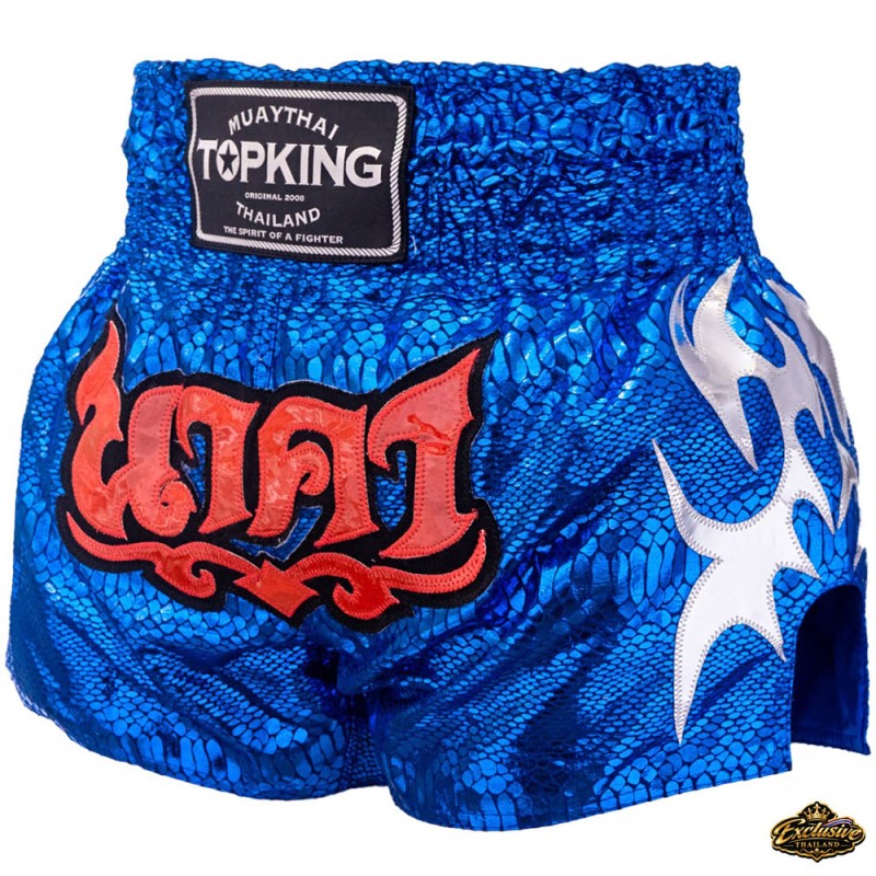 TKB TopKing Special Blue Muay Thai Boxing Shorts Free Shipping