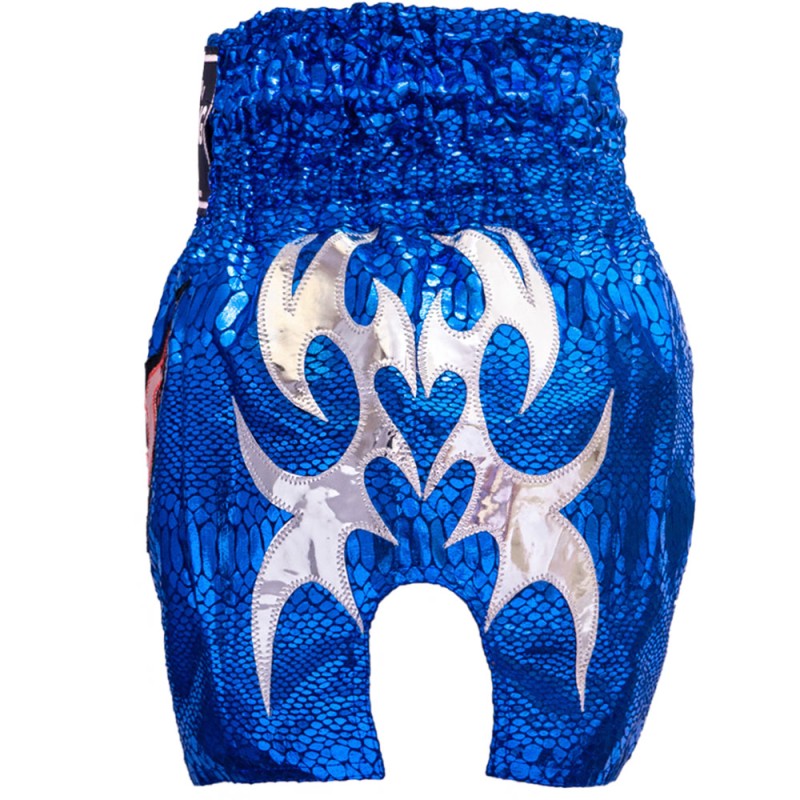 TKB TopKing Special Blue Muay Thai Boxing Shorts Free Shipping