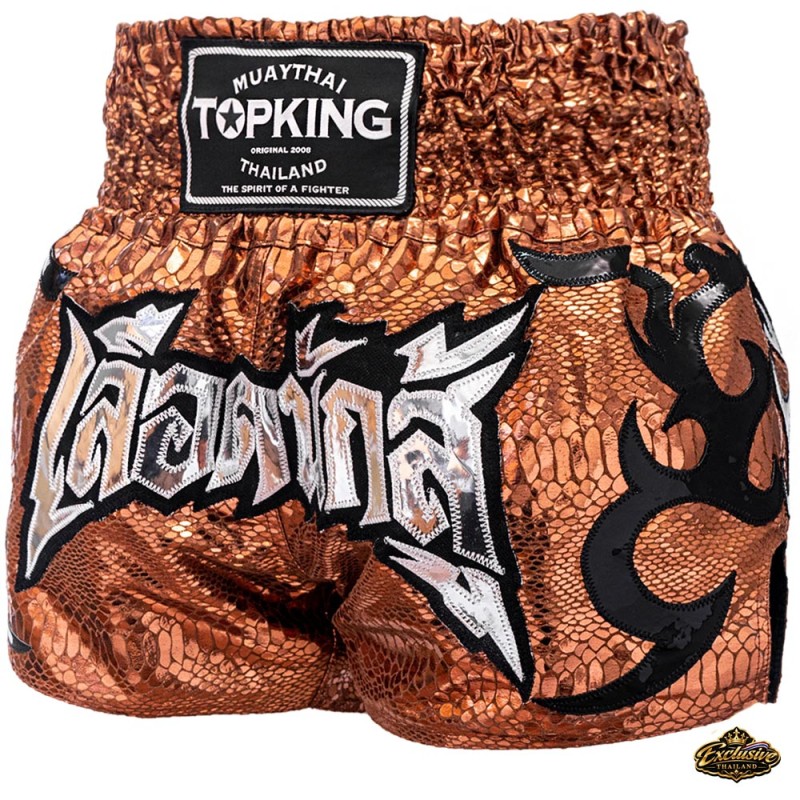 TKB TopKing Special Brown Muay Thai Boxing Shorts Free Shipping
