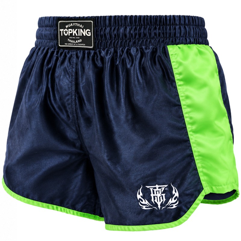 TKB TopKing TKRMS-007 Muay Thai Boxing Shorts Retro Blue-Green Free Shipping