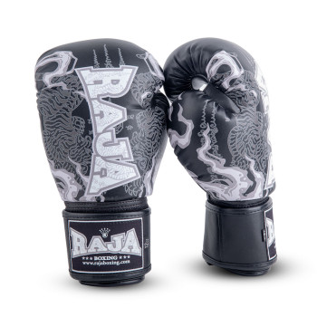 Raja Boxing Muay Thai Gloves "Yant" Black