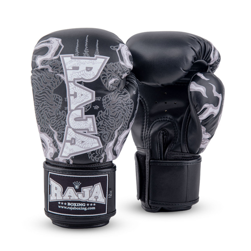 Raja Boxing Muay Thai Gloves "Yant" Black