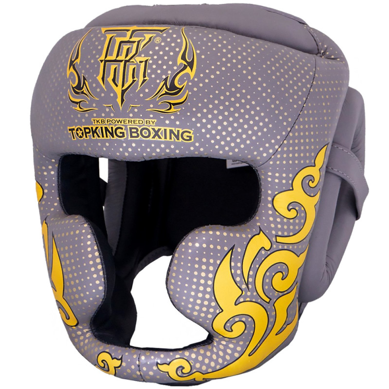 TKB TopKing "Kanok" Boxing Headgear Head Guard Gray