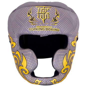 TKB TopKing "Kanok" Boxing Headgear Head Guard Gray