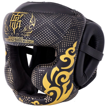 TKB TopKing "Kanok" Boxing Headgear Head Guard Black