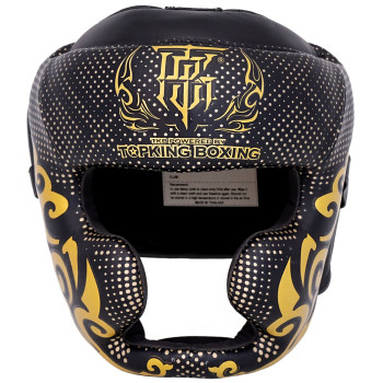 TKB TopKing "Kanok" Boxing Headgear Head Guard Black