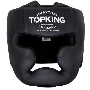 TKB TopKing TKHGEC-LV "Extra Coverage" Boxing Headgear Head Guard Black