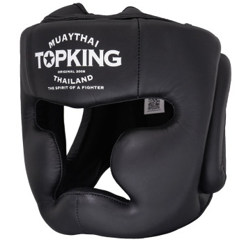 TKB TopKing TKHGEC-LV "Extra Coverage" Boxing Headgear Head Guard Black