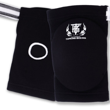 TopKing Elbow Guards Black Muay Thai Boxing Free Shipping 