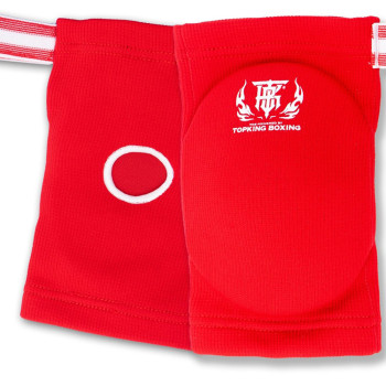 TopKing Elbow Guards Red Muay Thai Boxing Free Shipping 