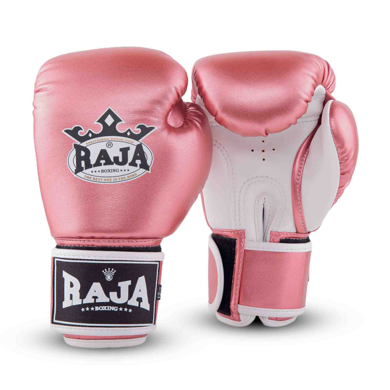 Raja Boxing Muay Thai Gloves "Metallic 2 " Pink