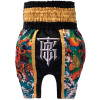TKB TopKing TKTBS-277 "Chinese Culture" Black Muay Thai Boxing Shorts Free Shipping