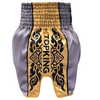 TKB TopKing TKTBS-276 Gray Muay Thai Boxing Shorts Free Shipping