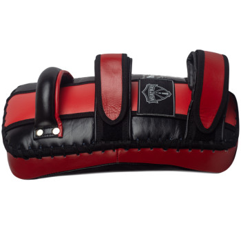 Muayway Curved Thai Pads Genuine Leather Black-Red