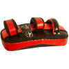 Muayway Curved Thai Pads Genuine Leather Black-Red