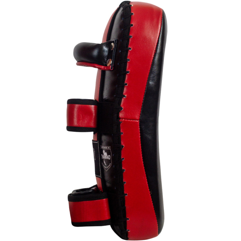 Muayway Curved Thai Pads Genuine Leather Black-Red