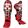 TUFF «Tiger» Shin Guard Muay Thai Boxing Red