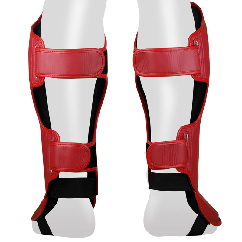 TUFF «Tiger» Shin Guard Muay Thai Boxing Red