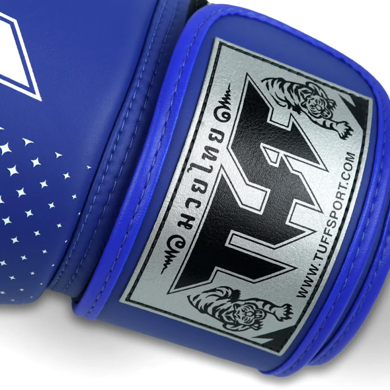 TUFF Boxing Gloves Blue-White