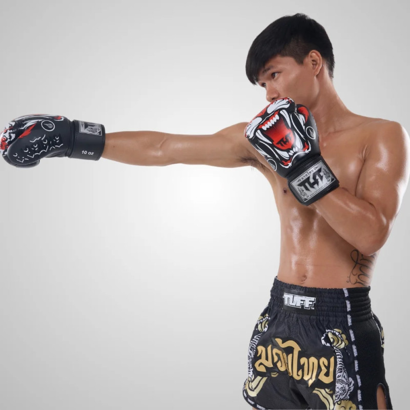 TUFF «Tiger» Boxing Gloves Black 