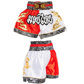 Thaiboxing Muay Thai Shorts Red-White Free Shipping