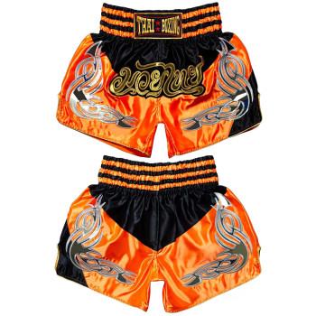 Thaiboxing Muay Thai Shorts Orange-Black Free Shipping