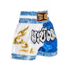 Thaiboxing Muay Thai Shorts White-Blue Free Shipping