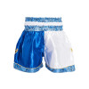 Thaiboxing Muay Thai Shorts White-Blue Free Shipping