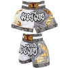 Thaiboxing Muay Thai Shorts White-Gray Free Shipping