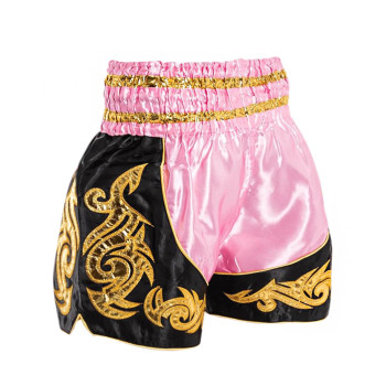 Thaiboxing Muay Thai Shorts Pink-Black Free Shipping
