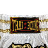Thaiboxing Muay Thai Shorts White-Black Free Shipping
