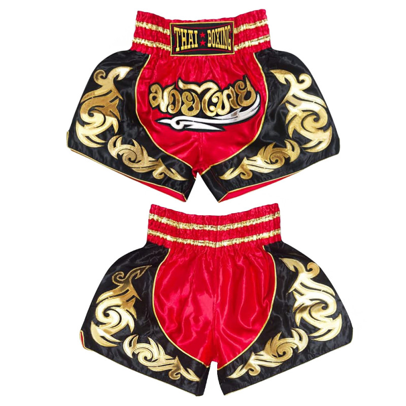 Thaiboxing Muay Thai Shorts Red-Black Free Shipping