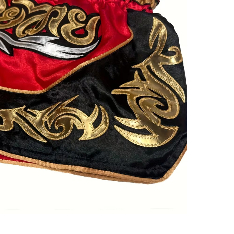 Thaiboxing Muay Thai Shorts Red-Black Free Shipping