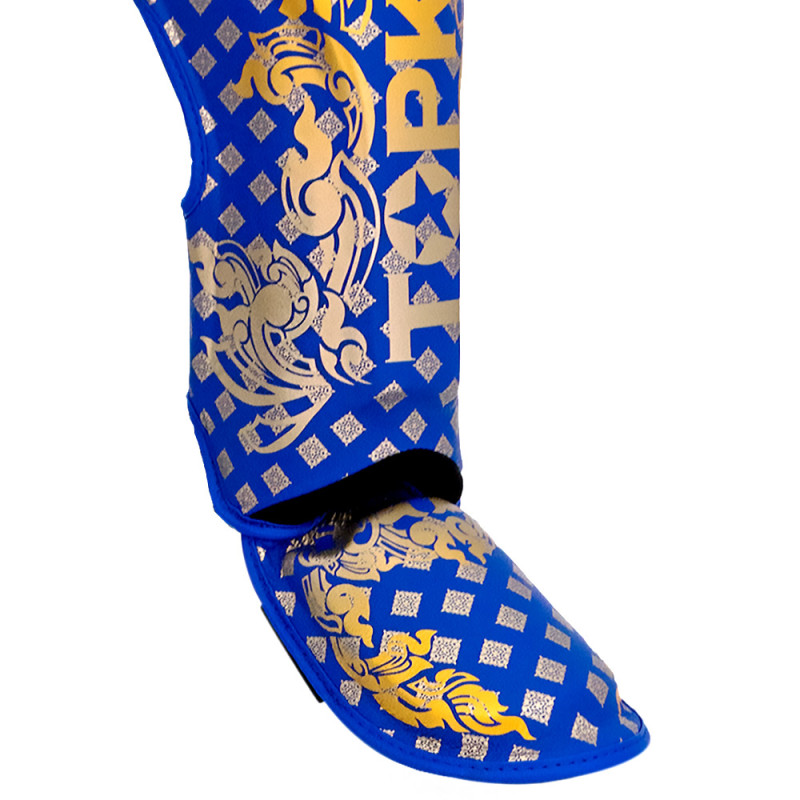 TKB TopKing TKSGKN-02 Shin Guards Muay Thai Boxing "Kanok2" Blue