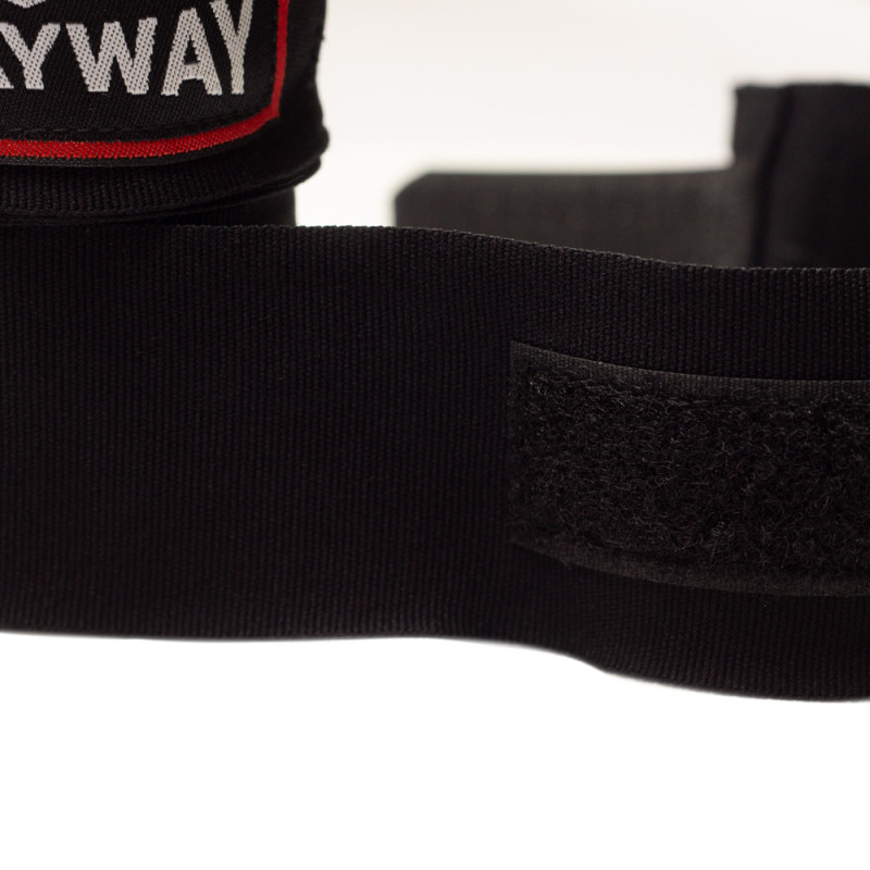 Muayway Hand Wraps Muay Thai Boxing Black + Branded Keychain
