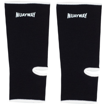 Muayway Ankle Support Brace Guard Muay Thai Boxing Black + Branded Keychain