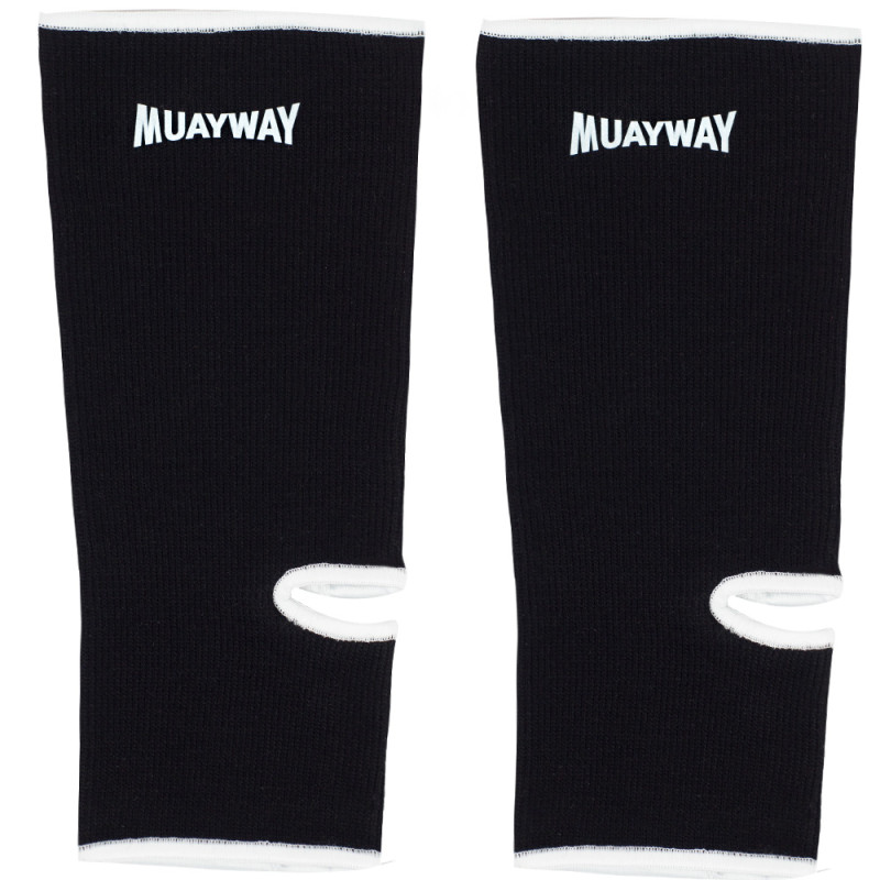 Muayway Ankle Support Brace Guard Muay Thai Boxing Black + Branded Keychain