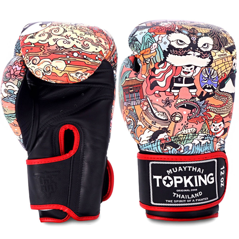 TKB TopKing Boxing Gloves "Chinese New Year" Black 