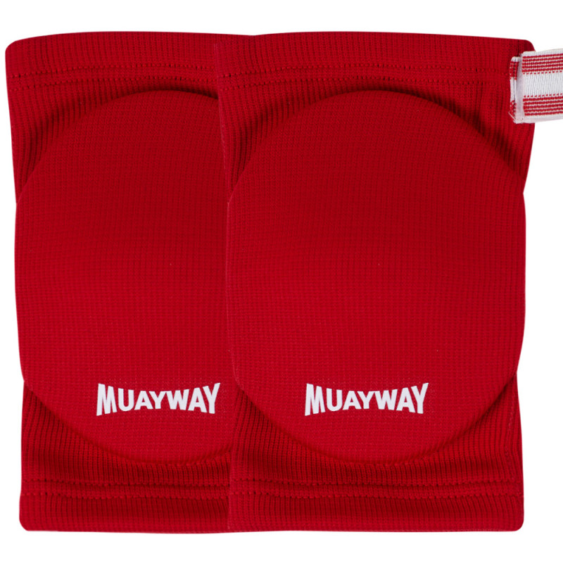 Muayway Elbow Pads Guards Muay Thai Boxing Free Size Free Shipping Red