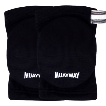 Muayway Elbow Pads Guards Muay Thai Boxing Free Size Free Shipping Black