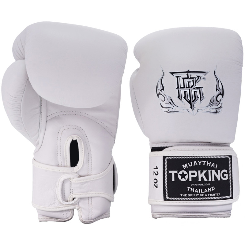 TKB TopKing Boxing Gloves "Double Lock" White