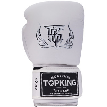 TKB TopKing Boxing Gloves "Double Lock" White