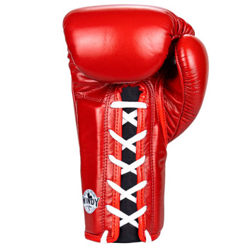 Windy Lace Up Boxing Gloves Red