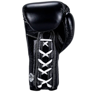 Windy Lace Up Boxing Gloves  Black