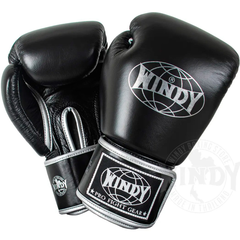 Windy BGVH Boxing Gloves Black Silver