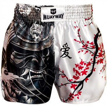 Muayway "Sakura For Samurai" Muay Thai Boxing Shorts + Branded Boxing Glove Keychain Free Shipping