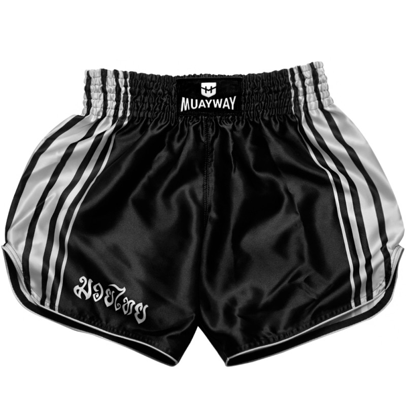 Muayway "Stripe Classic" Muay Thai Boxing Shorts + Branded Boxing Glove Keychain Free Shipping