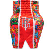 TKB TopKing х Puck Muay Thai Boxing Shorts Multi-Red Free Shipping