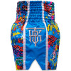 TKB TopKing х Puck Muay Thai Boxing Shorts Multi-Blue Free Shipping